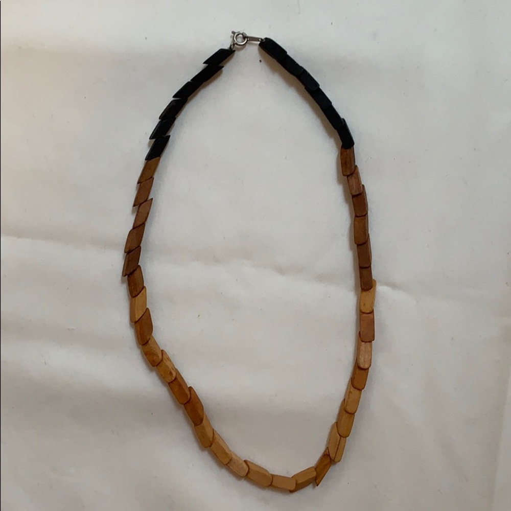 Wooden bead necklace